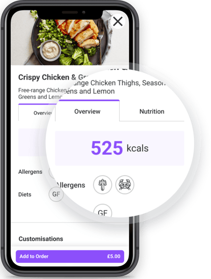 Prominent calories on mobile meal builder-1 Prominent calories on mobile meal builder-1